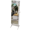 Standing Mirror Jewellery Cabinet White - Image 2