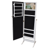 Standing Mirror Jewellery Cabinet White
