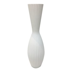 Vase Ceramic Bulb White 74CM