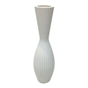 Vase Ceramic Bulb White 45CM