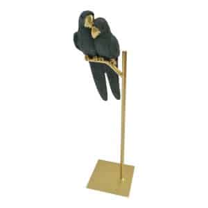 Parrot Statue on Stand Green