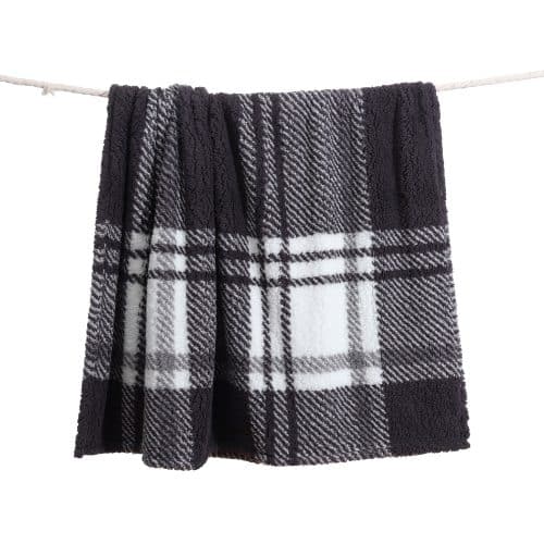 CR Sherpa Throw Check Grey