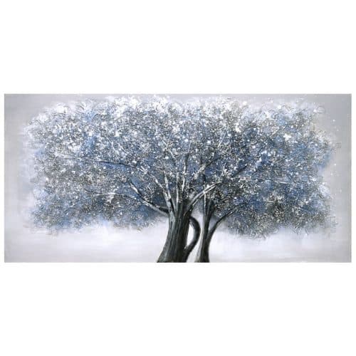 Canvas Oil Silver Tree 60x120cm