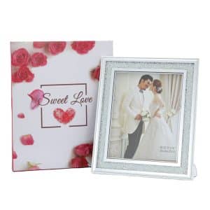 Light Up 8x10" Frame White Crackle