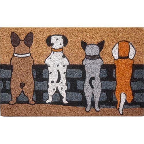 Door Mat 4 Dogs 45x75cm