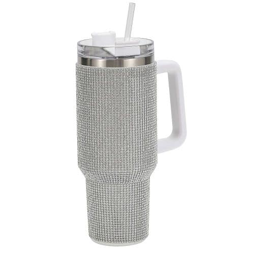 Jumbo Sipper Silver Diamante 890ml