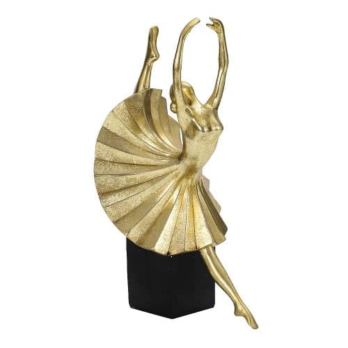 Ballerina on Plinth Gold 33x15cm