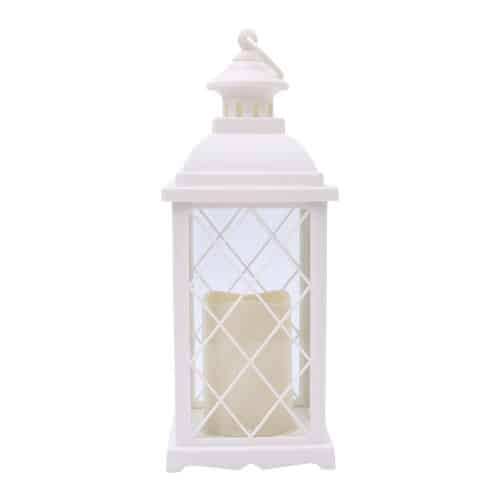 LED Lantern White 13x33cm