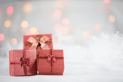 Three Red Boxes Christmas Gifts