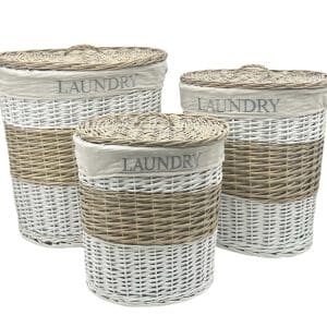Hampton Willow Oval Laundry Basket Large