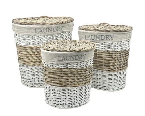 Hampton Willow Oval Laundry Basket Medium