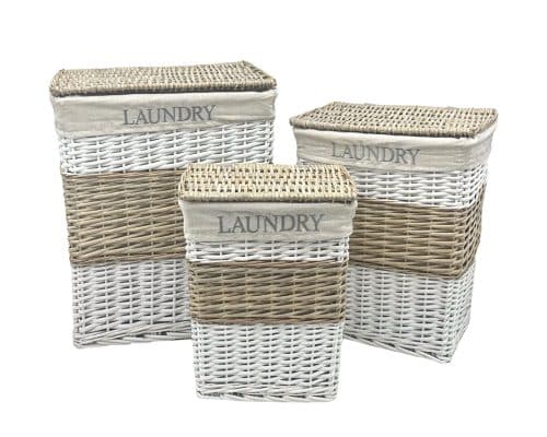 Hampton Willow Rectangular Laundry Basket Small