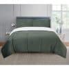 CR Flannel & Sherpa Comforter Set Green King 240X240CM