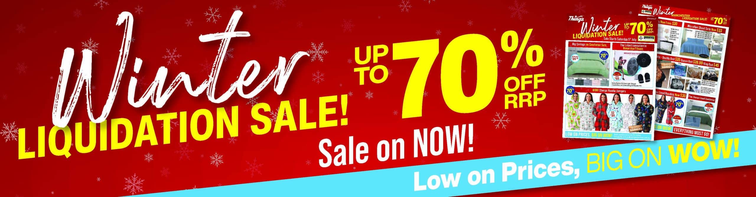 Winter Liquidation Sale web banner Thingz