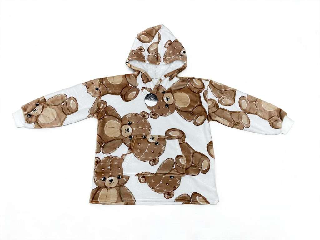 Hoodie with teddy bear pattern design