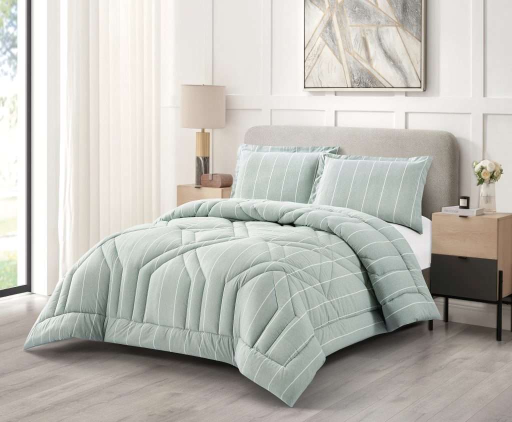 Modern bedroom with stylish bedding