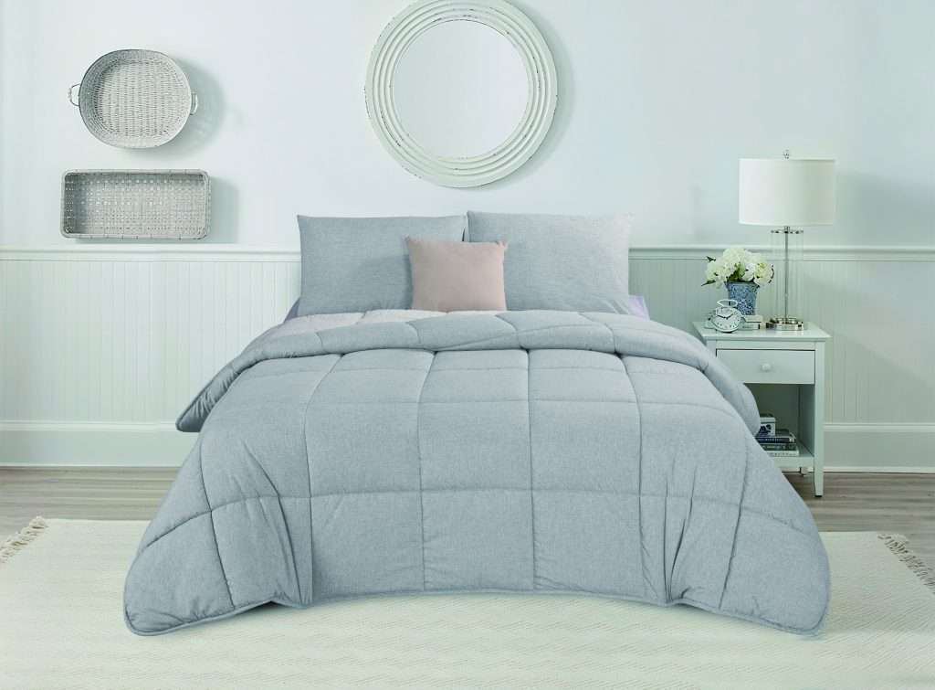 Cosy grey bedroom with decorative touches