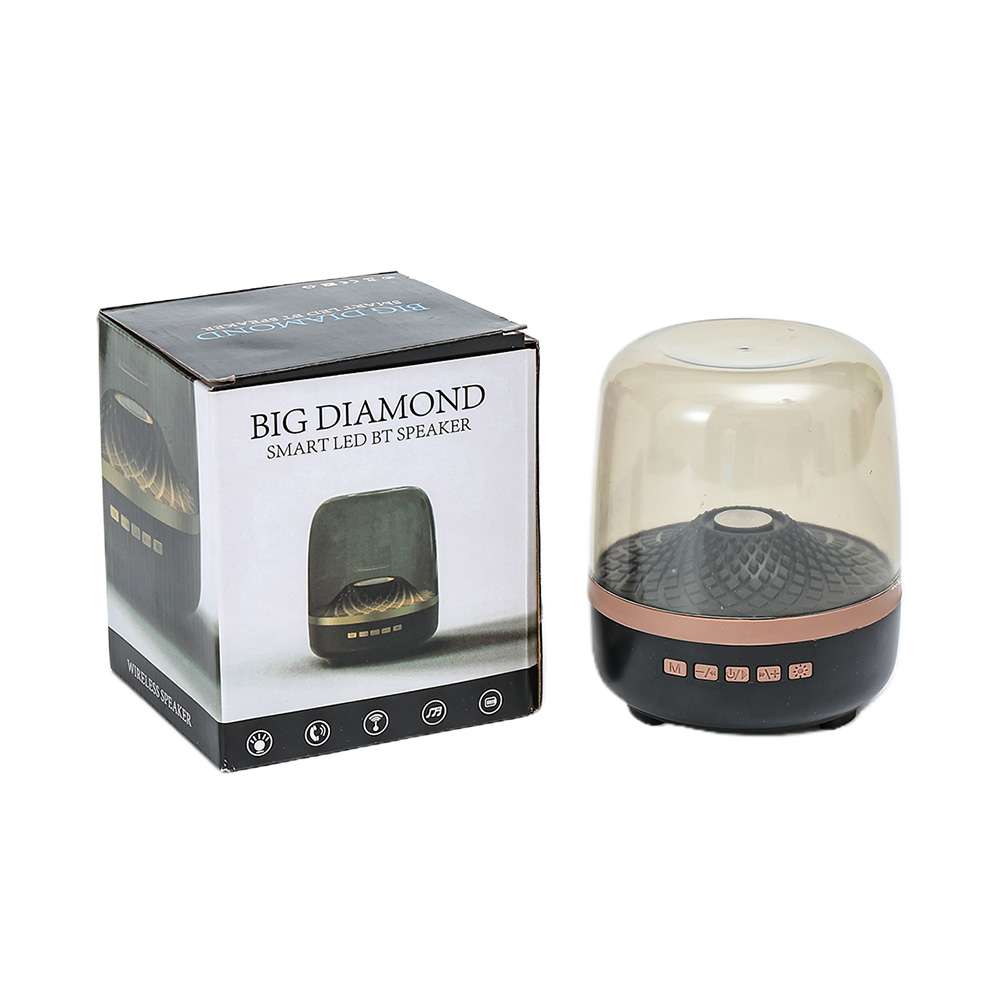 Big Diamond LED Bluetooth speaker beside retail box